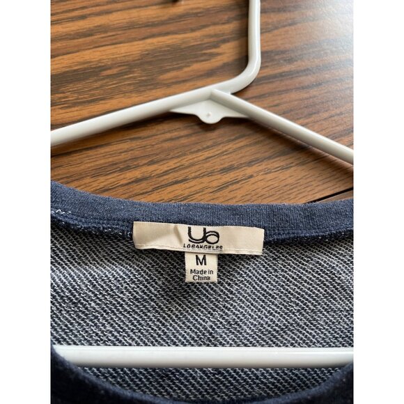 Ya Los Angeles blue brown long sleeved dress with arm patches size Medium - Picture 3 of 7